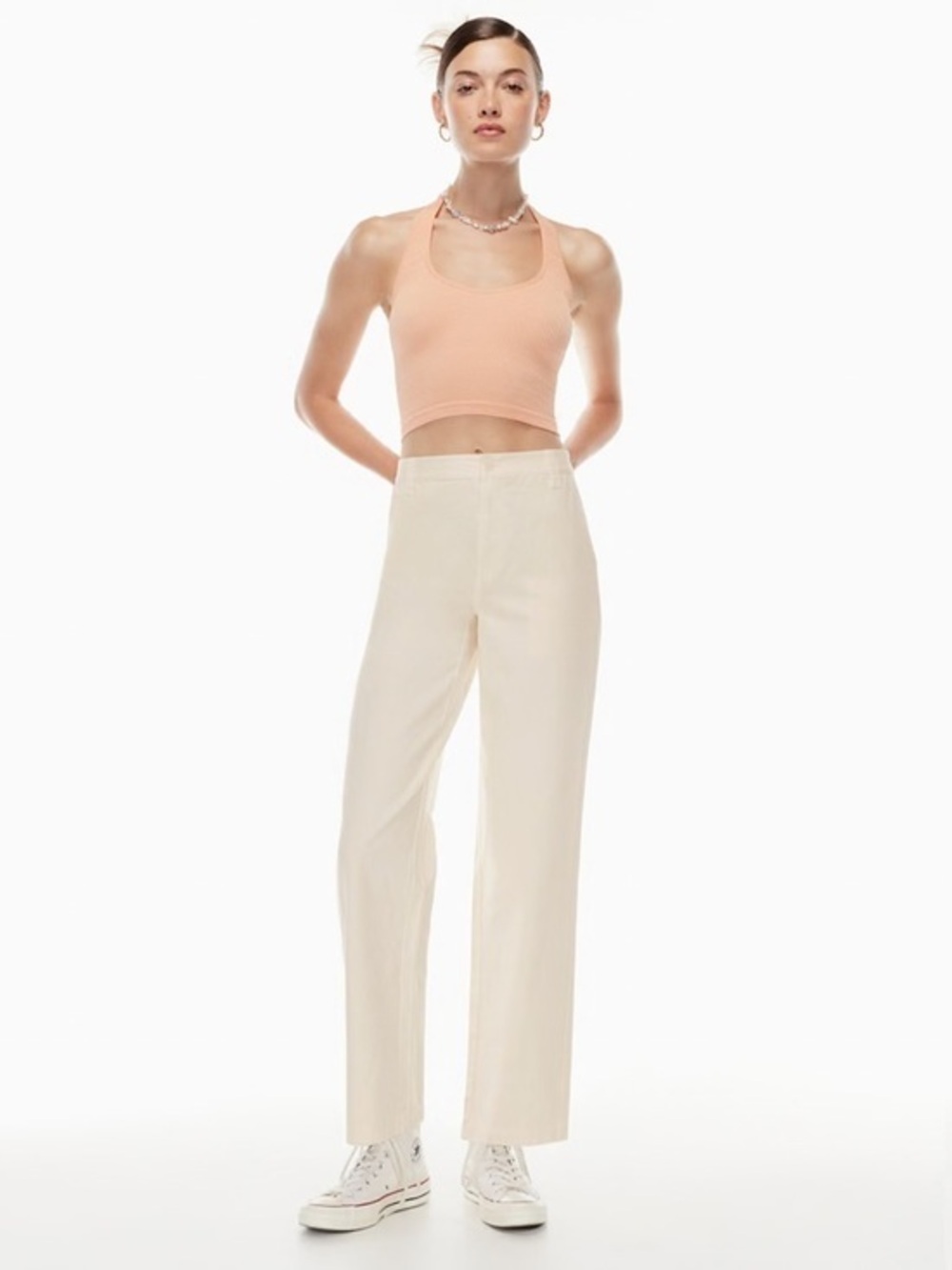Aritzia Sunday Best Jaden High Waisted Chino Pant Organic Cotton Size 8